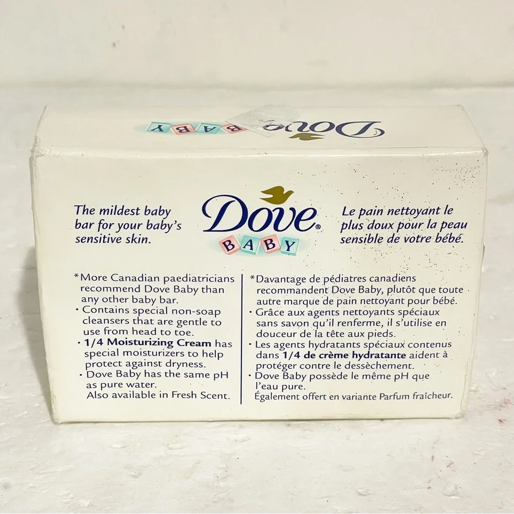 Dove Baby Vintage NEW Unscented 2 Bar Soap Bath Skin‎ Sealed